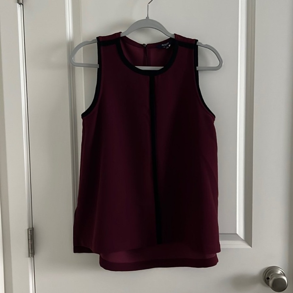 Madewell Sleeveless Blouse - Burgundy (S)